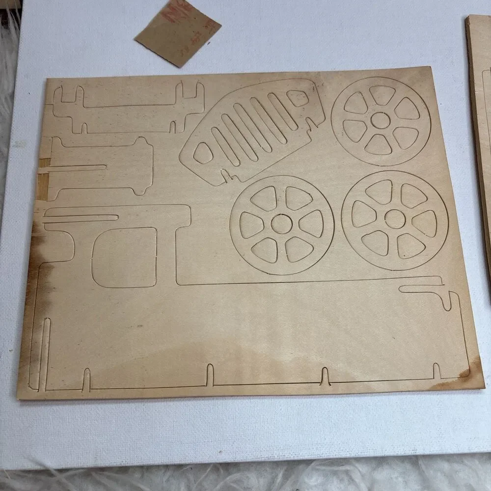 Vintage 02-312 Rolling Locomotive Wooden Model Kit NEW Unassembled NOS